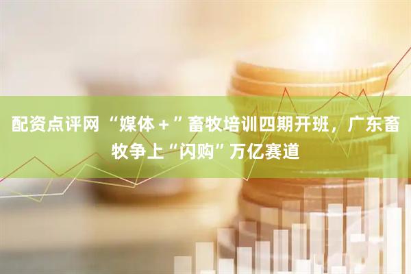 配资点评网 “媒体＋”畜牧培训四期开班，广东畜牧争上“闪购”万亿赛道
