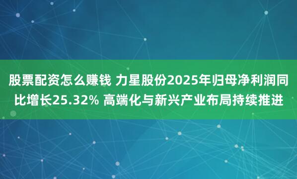 股票配资怎么赚钱 力星股份2025年归母净利润同比增长25.32% 高端化与新兴产业布局持续推进